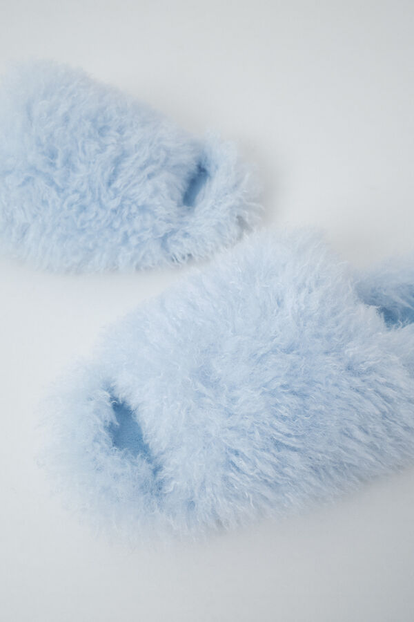 Women'secret Blue plush slippers blue