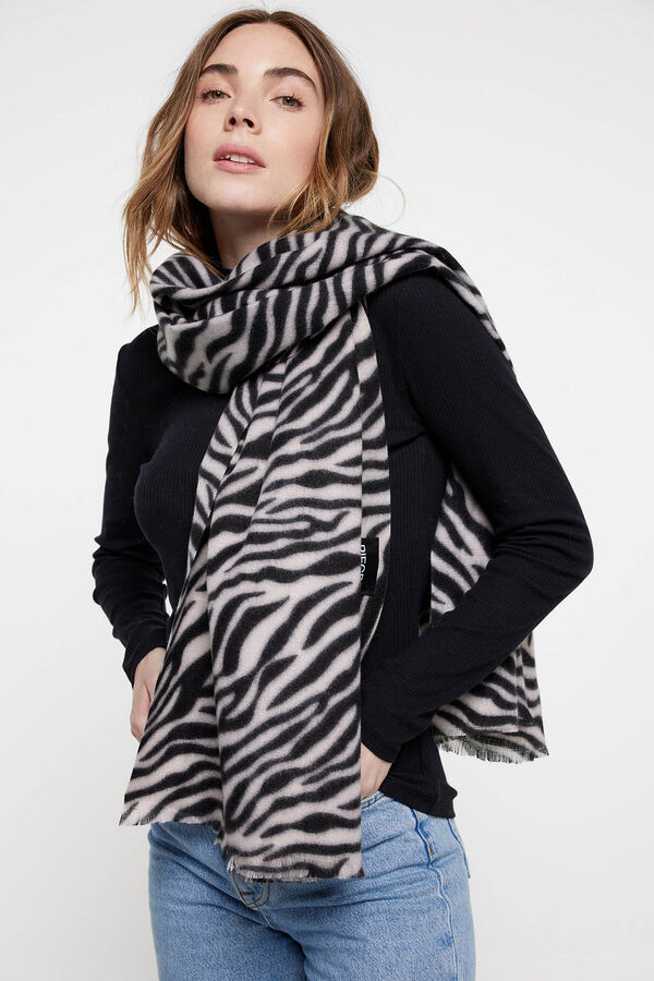 Pieces Cachecol comprido com estampado print branco