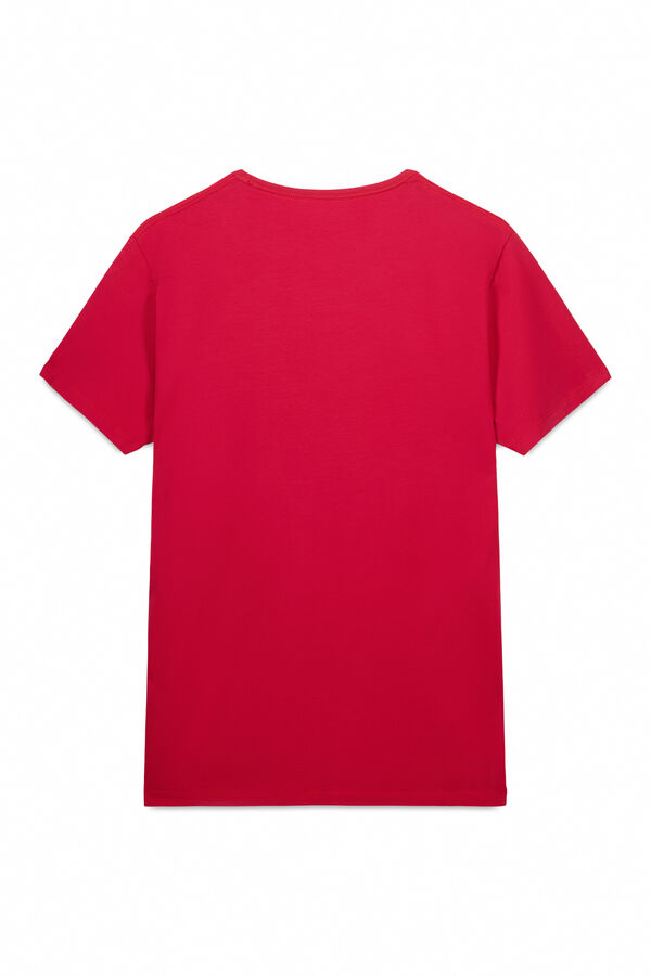 Pepe Jeans Camiseta logo estampado fit slim naranja