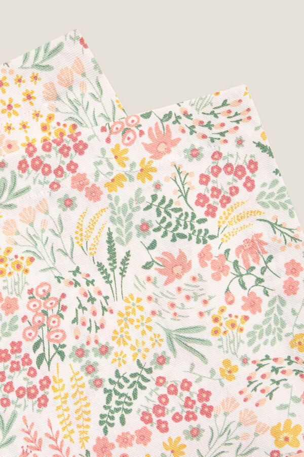 Textura Einzelne schmutzabweisende Blumen aus Baumwolle mit Print