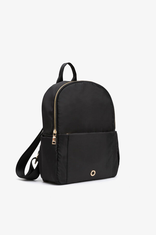 Vilanova Mochila de nylon acolchoada preto