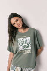 Women'secret Pyjama court &agrave; manches courtes vert Little Miss&trade; imprim&eacute;