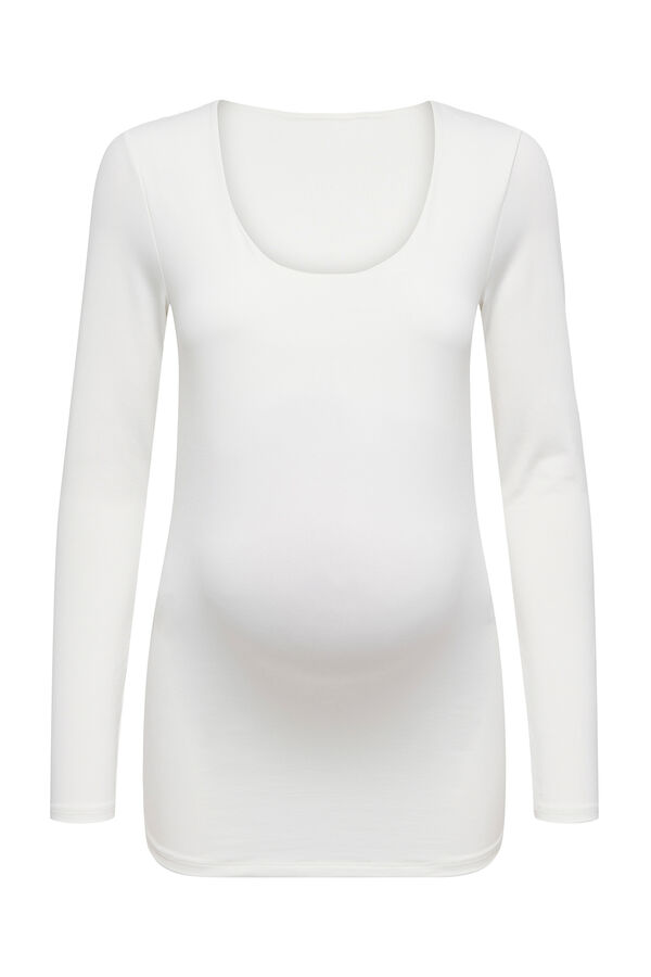 Only Maternity Camiseta de manga larga maternity  blanco