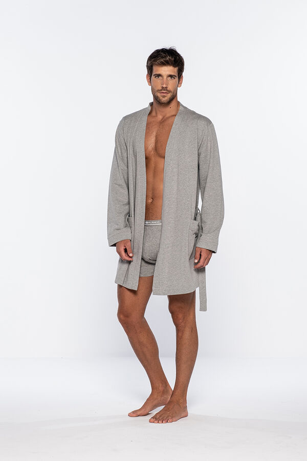 Punto Blanco Bata corta hombre gris