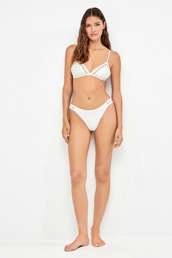 Gisela Brazilian cut-out bikini bottoms kość słoniowa