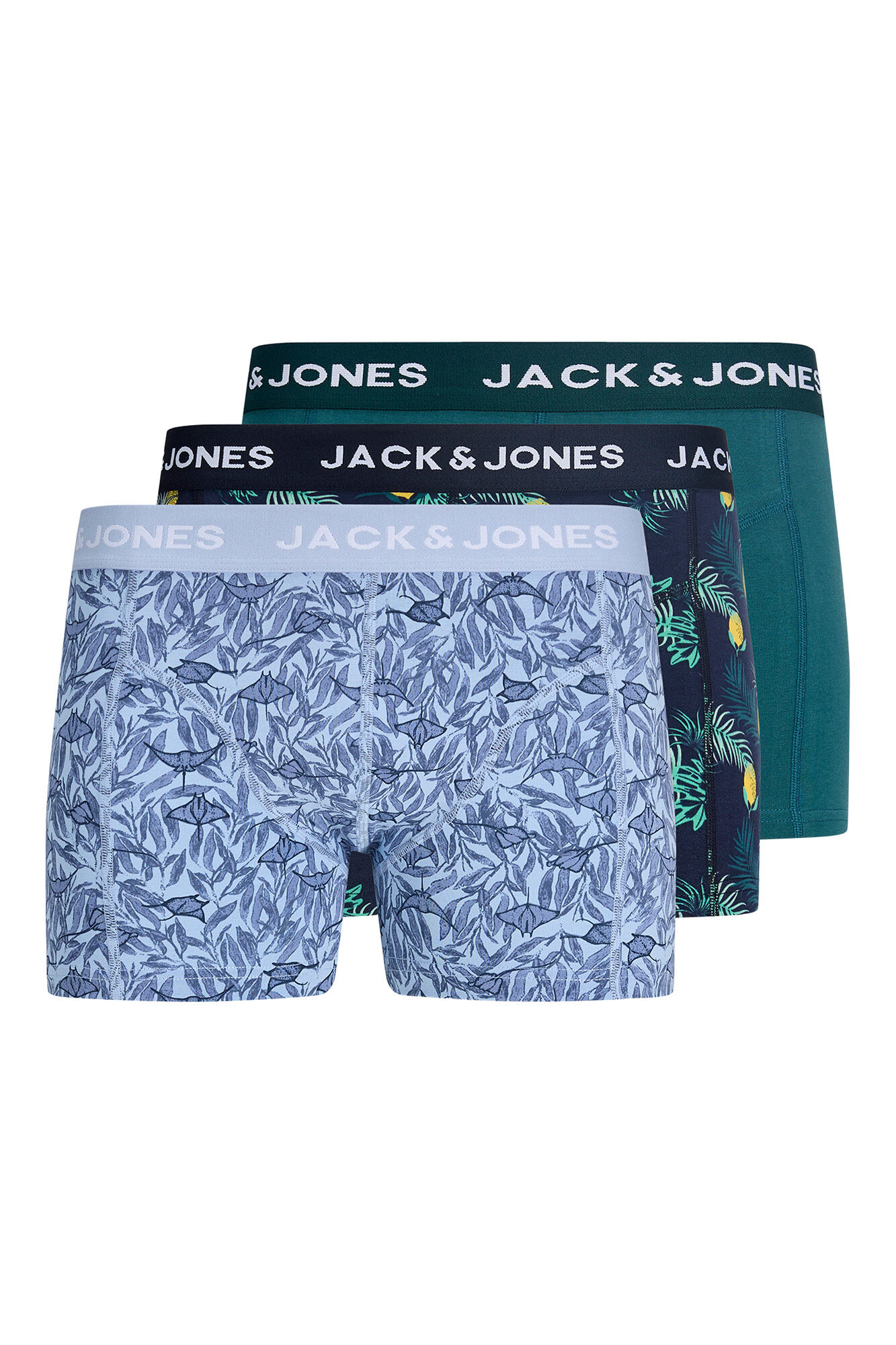 Jack & Jones Pack 3 boxer combinado estampado