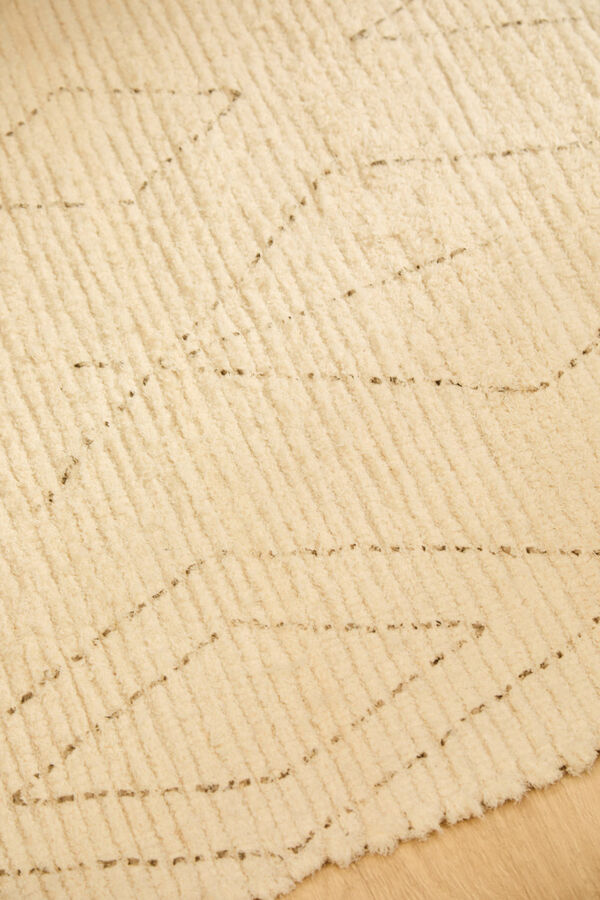 Calma House Alfombra de algod&oacute;n flameado Mayo beige