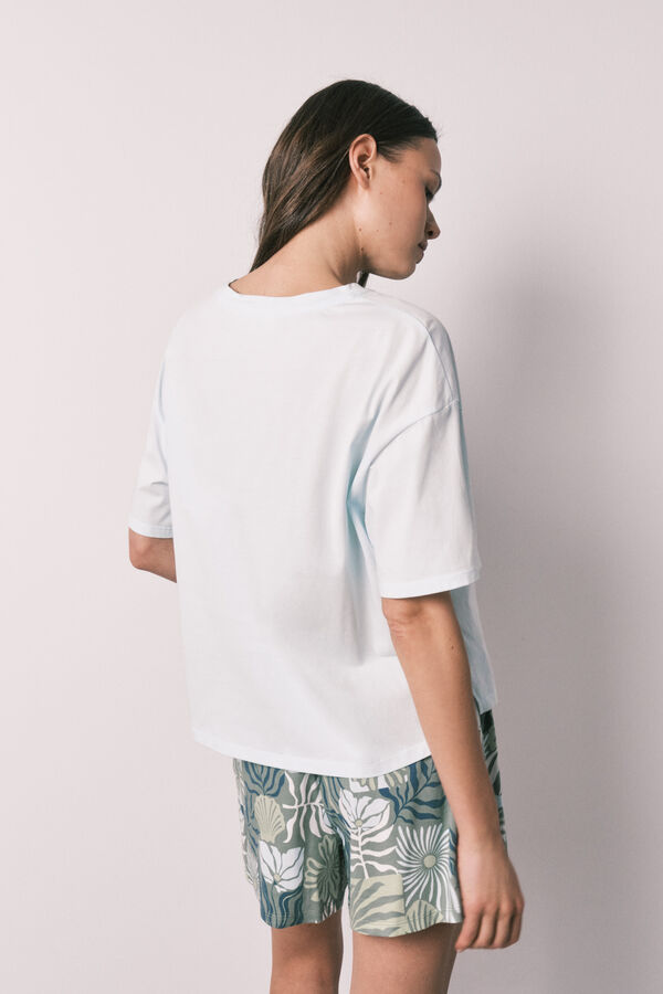 Women'secret Pyjama court &agrave; manches courtes Stitch bleu bleu