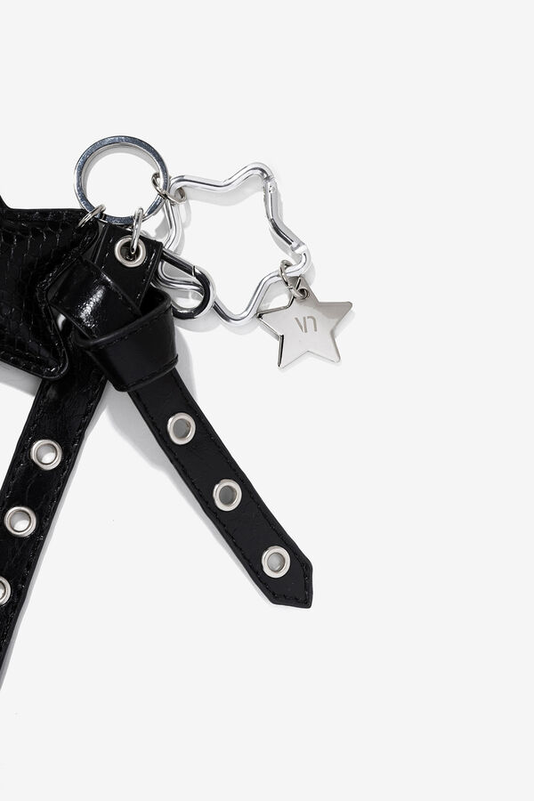 Vilanova Porta-chaves Estrela com Efeito Pele preto