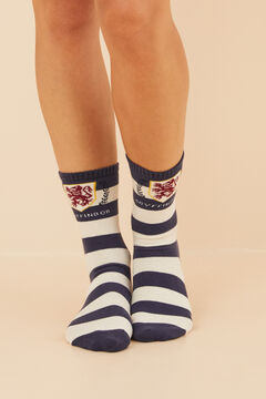 Womensecret Mittellange Socken Baumwolle Streifen Harry Potter mit Print