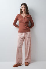 Women'secret Pink cotton bandana long trousers pink