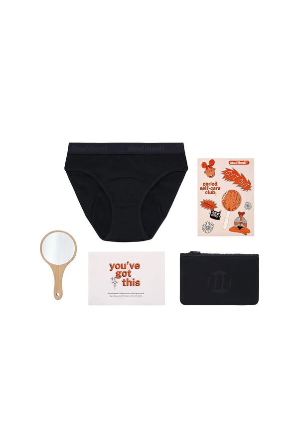 Modibodi Blue seamless heavy flow period panty blue
