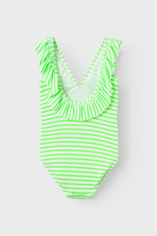 Womensecret Girls' striped print swimsuit vert