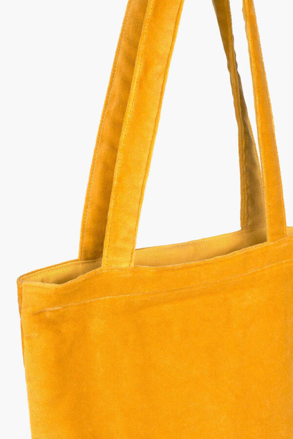 Womensecret Mustard velour bag (35 x 40) printed