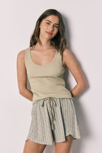 Women'secret Green cotton short pyjamas