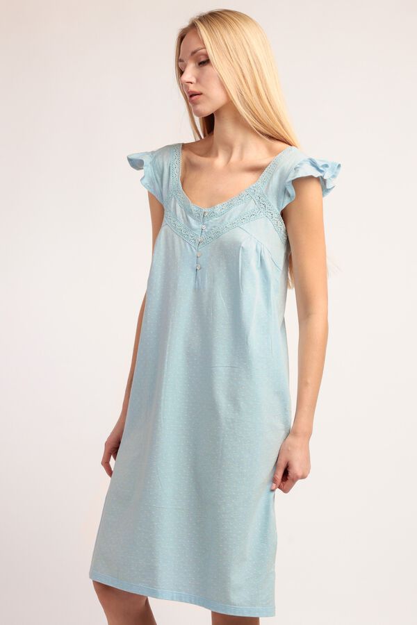 Admas Camis&oacute;n tirantes volantes lunares azul