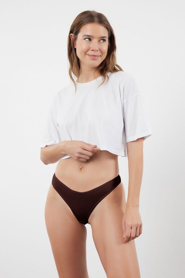 Trendyol Pack de 5 tangas canal&eacute; estampado