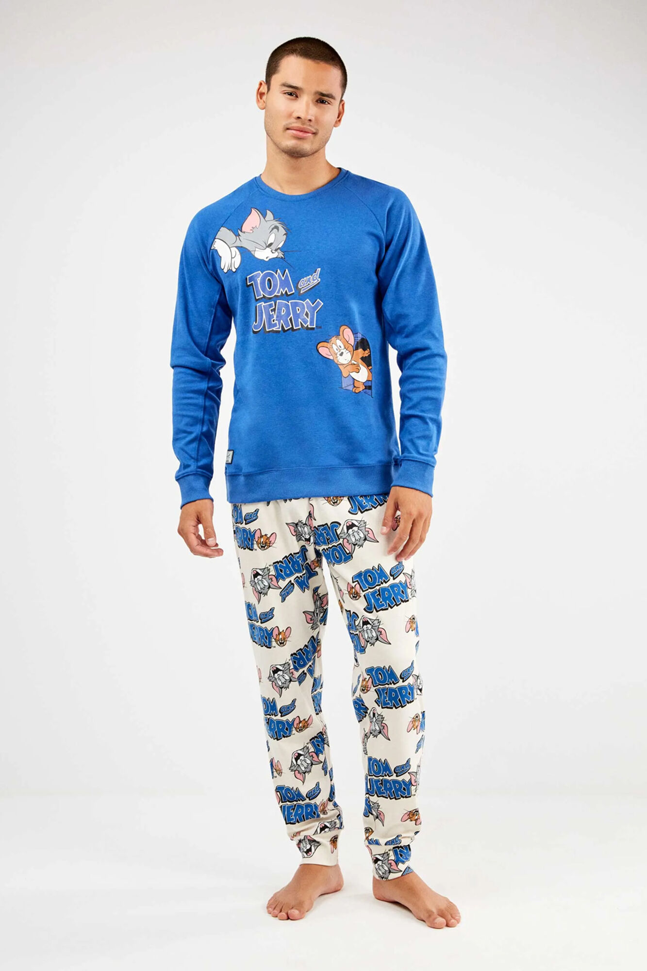 Gisela Conjunto pijama Tom & Jerry en punto interlock