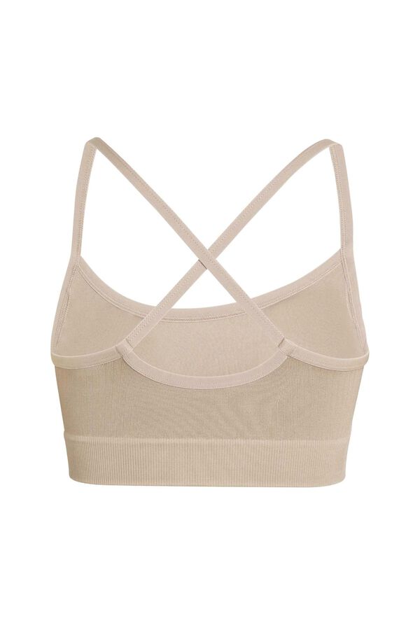 Adidas Sujetador deportivo espalda cruzada nude