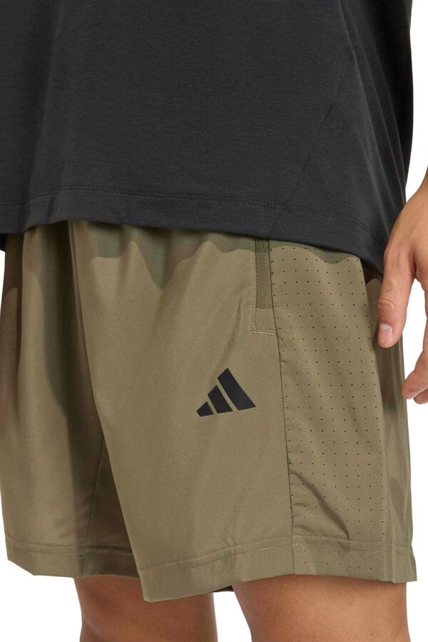 Adidas Pantal&oacute;n corto t&eacute;cnico logo marr&oacute;n