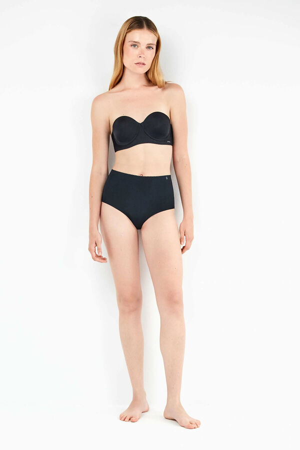 Gisela Unsichtbarer mikrofaser brazilian slip Schwarz