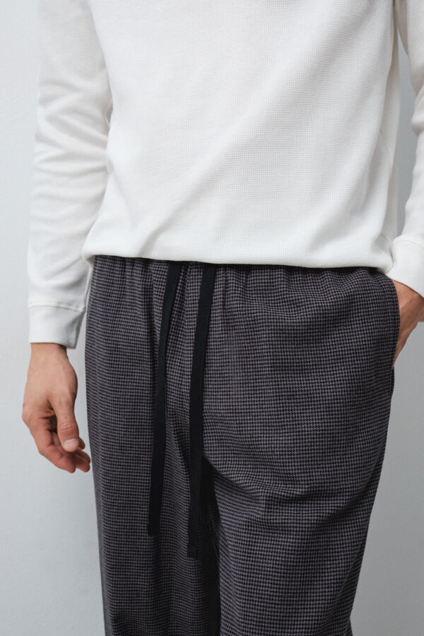 Women'secret Pyjama long pour homme en tissu gaufr&eacute; beige