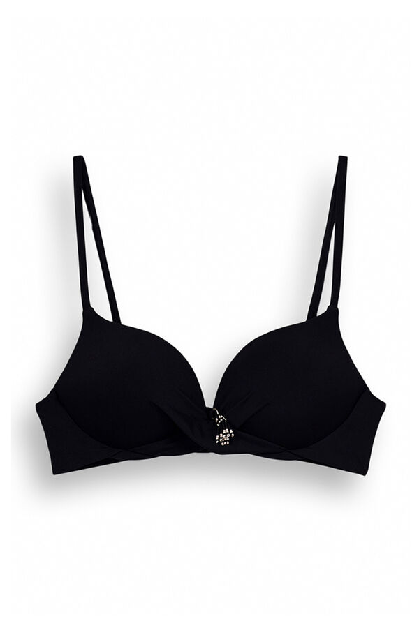 Womensecret Super push-up bikini gornji deo crne boje Crna