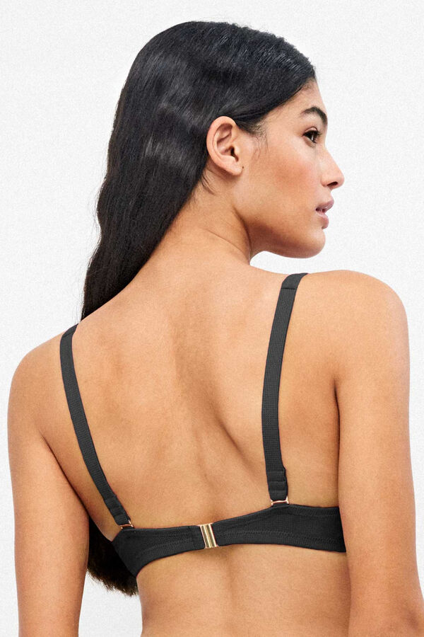 Gisela Top bikini capacidad escote V negro