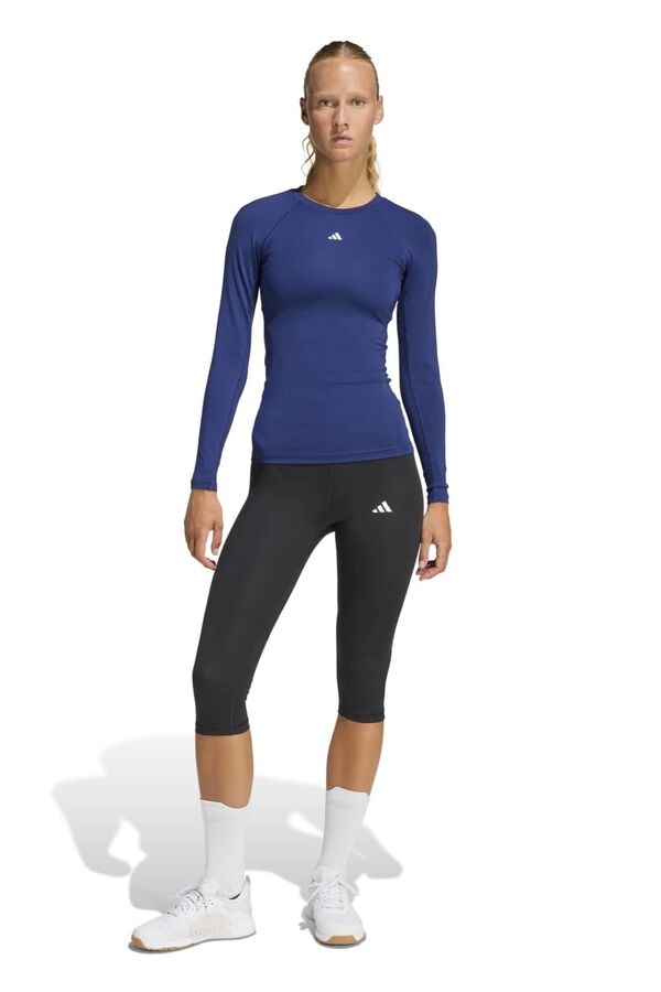 Adidas Mallas de compresi&oacute;n Techfit azul