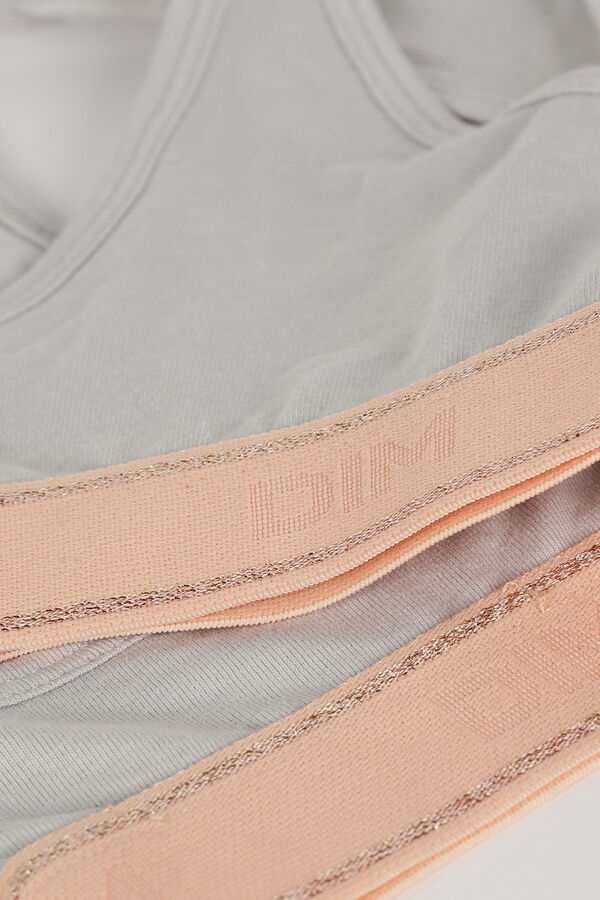 DIM Sujetador deportivo ni&ntilde;a gris