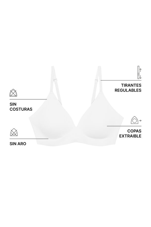 Women'secret White triangle bra NAKED white