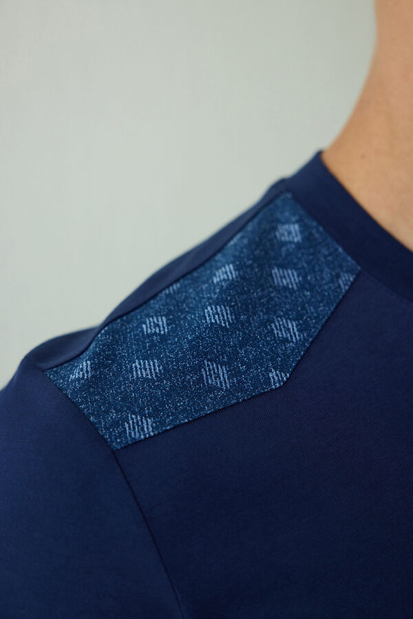 Penti Conjunto de pijama de manga corta de algod&oacute;n "Western" para hombre azul