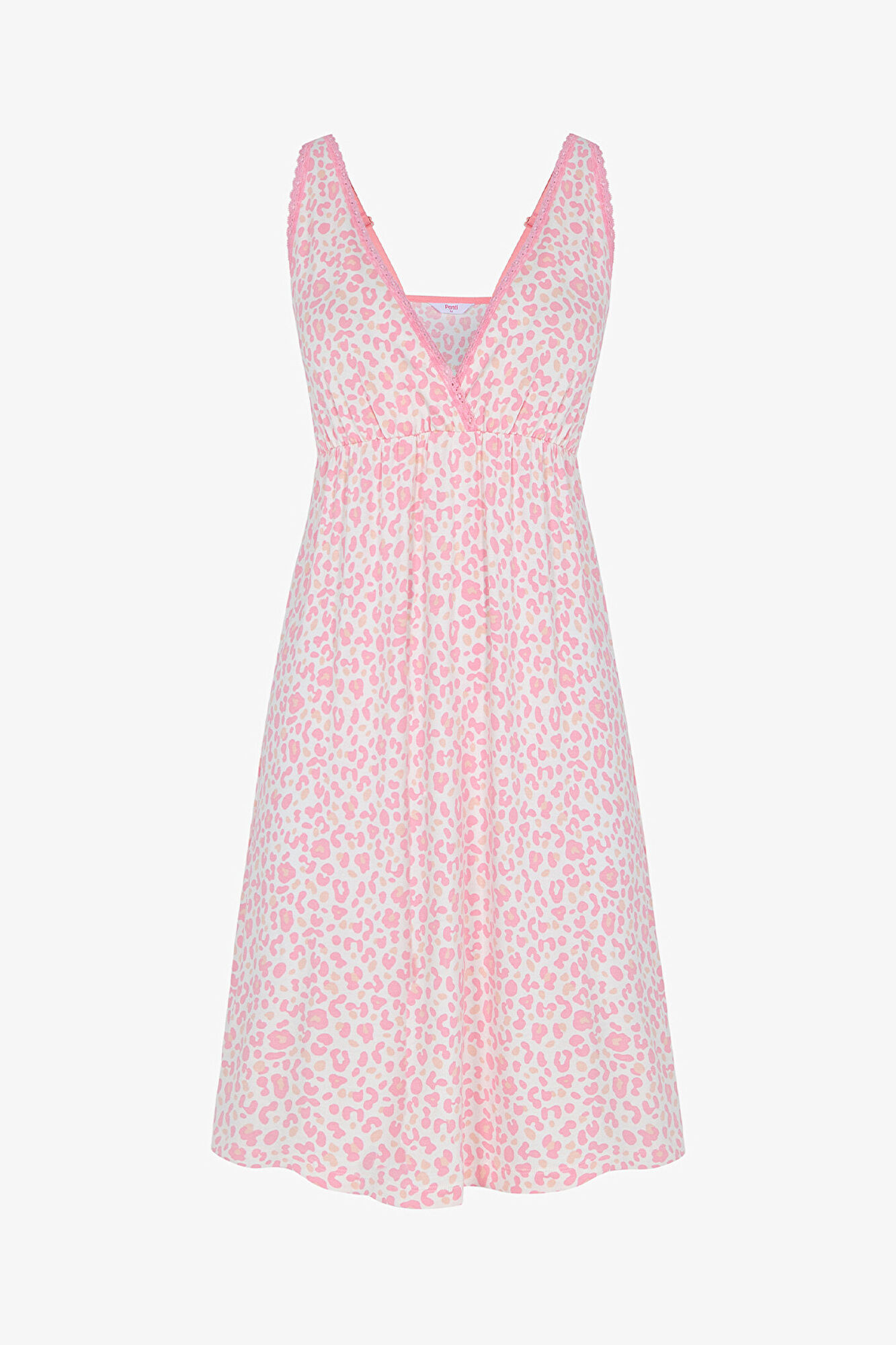 Penti Camis&oacute;n Rosa con Estampado Leopardo y Encaje