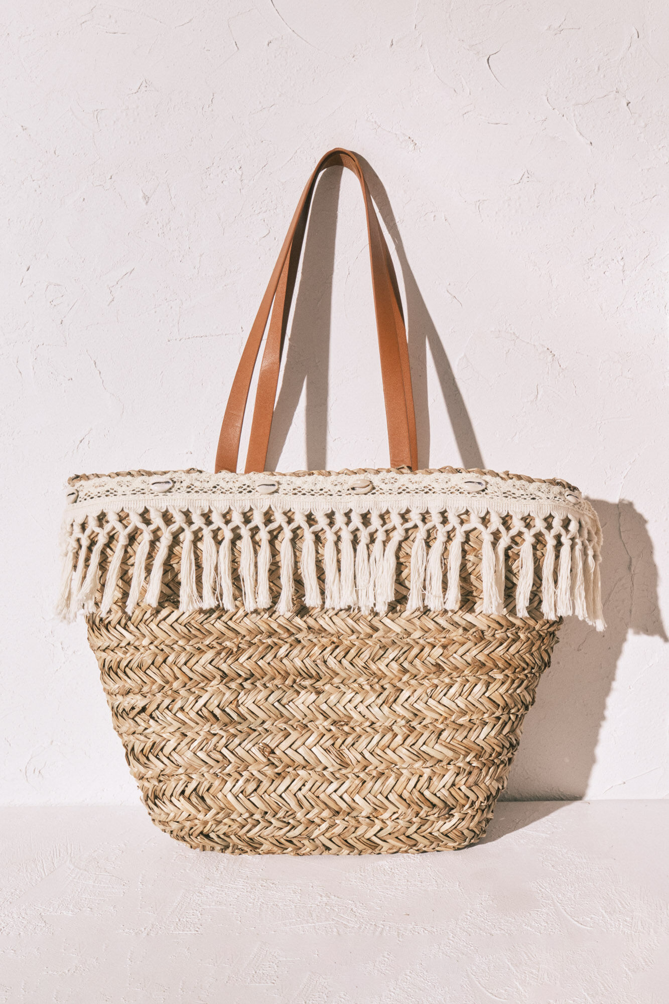 Women'secret Sac cabas en raphia et crochet