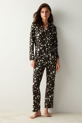 Penti Long pyjamas with floral details noir