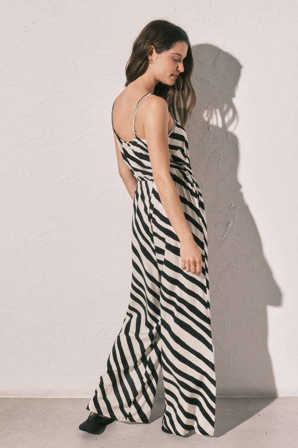 Women'secret Zebra print long jumpsuit printed