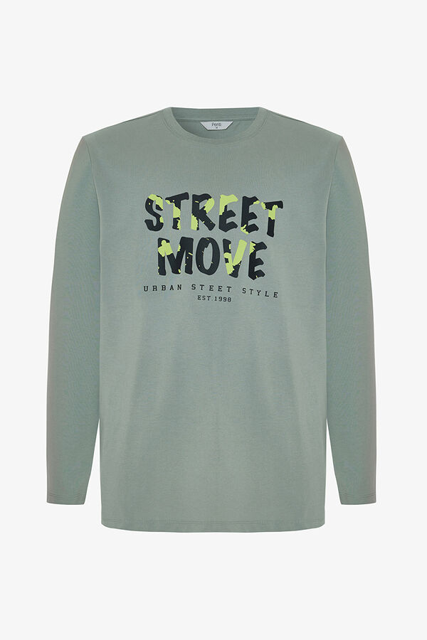 Penti Conjunto de pijama de algod&oacute;n de manga larga con eslogan estampado para hombre estampado