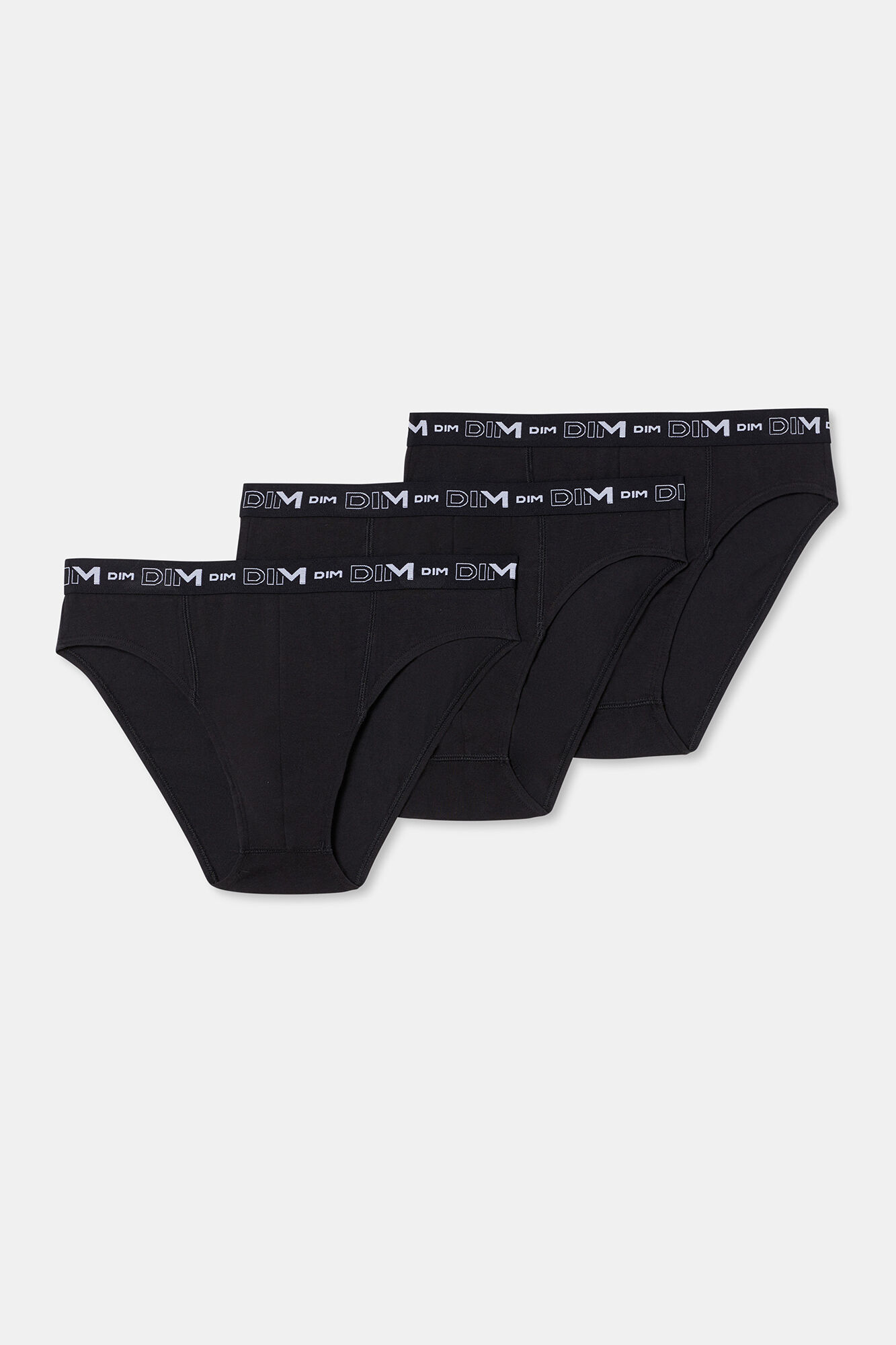 DIM Pacote de 3 cuecas masculinas de algod&atilde;o el&aacute;stico 