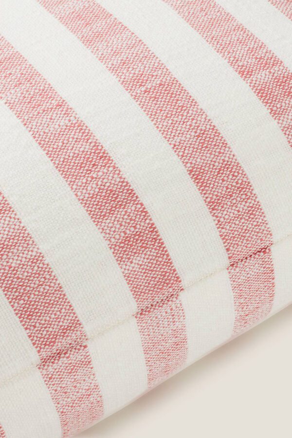 Womensecret Striped cotton cushion cover Crvena