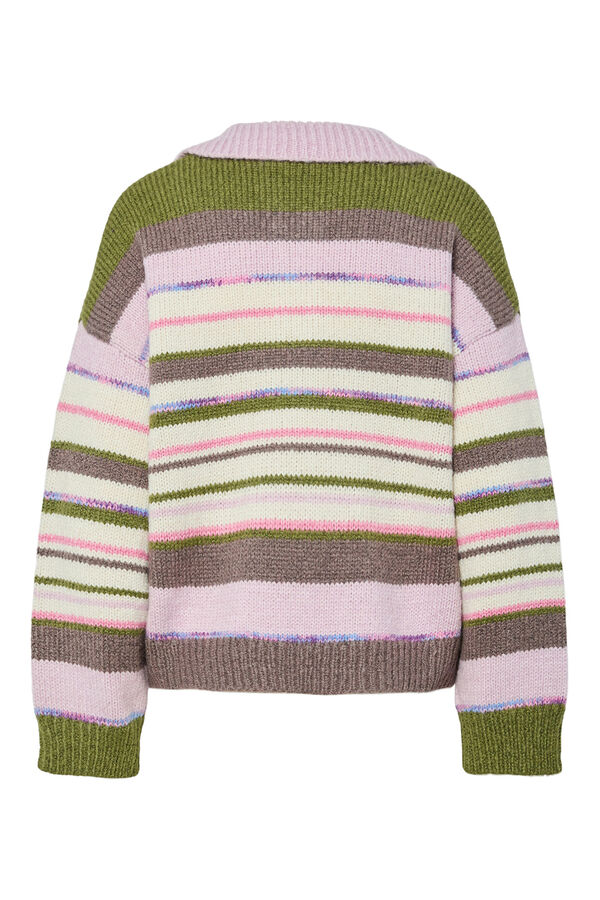 Pieces Contrast Polo shirt Neck Jumper multicolour