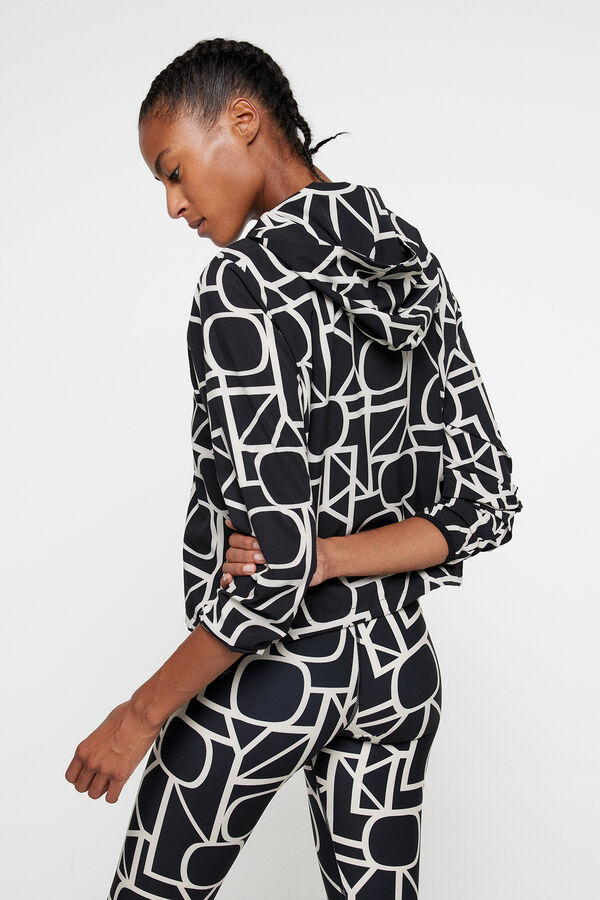 Only Play Sweatshirt com capuz estampada preto