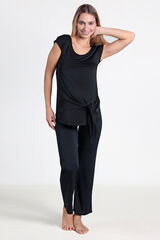 Womensecret Biodegradable wide leg maternity trousers fekete