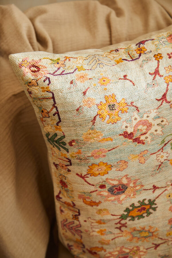 Calma House Rochelle printed cushion cover bleu