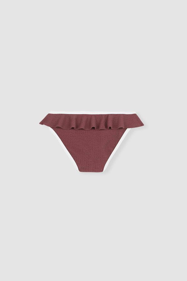 Womensecret Pink two-tone textured swimsuit red