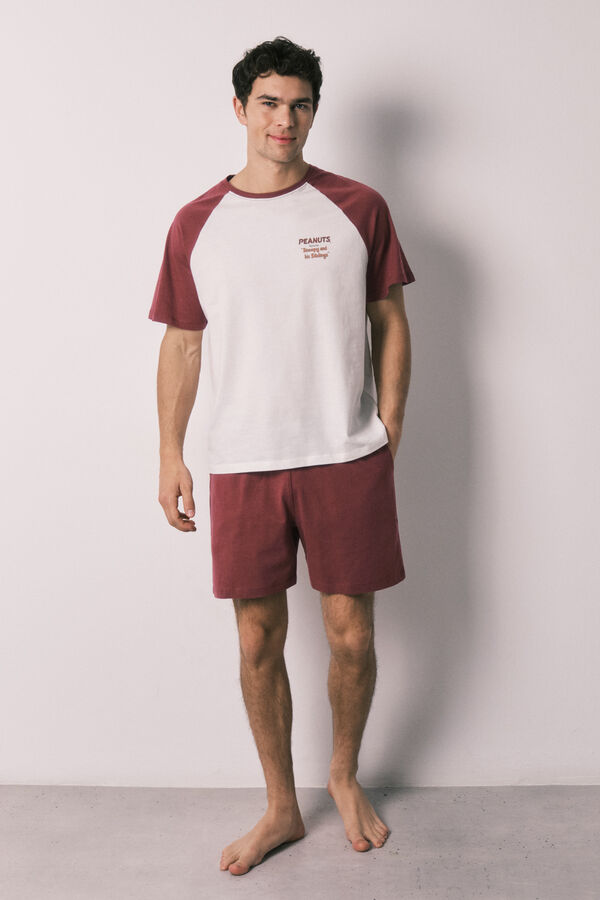 Women'secret Men's cotton short pyjamas Peanuts red