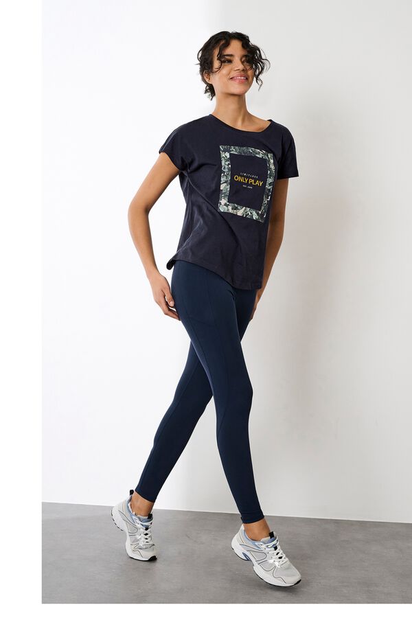 Only Play Camiseta algod&oacute;n org&aacute;nico manga corta. azul