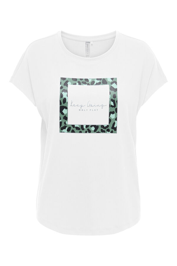 Only Play Sport-Kurzarm-Shirt Wei&szlig;