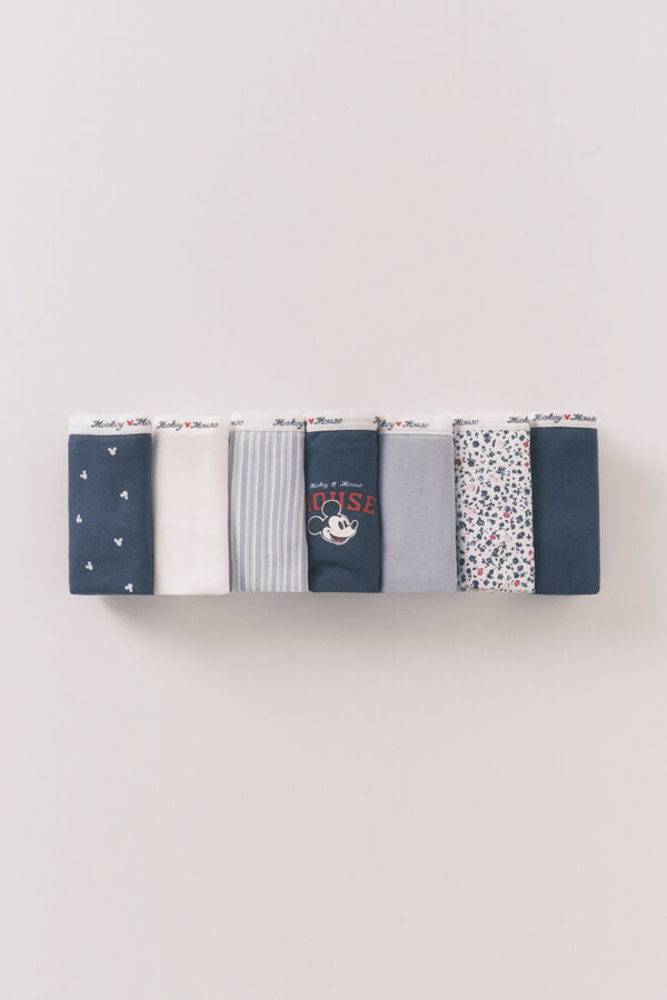 Women'secret Pack of 7 multicoloured Mickey wide panties printed