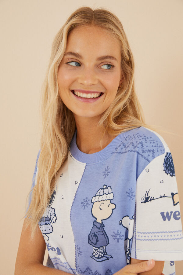 Womensecret Pyjama 100 % Baumwolle Snoopy mit Print