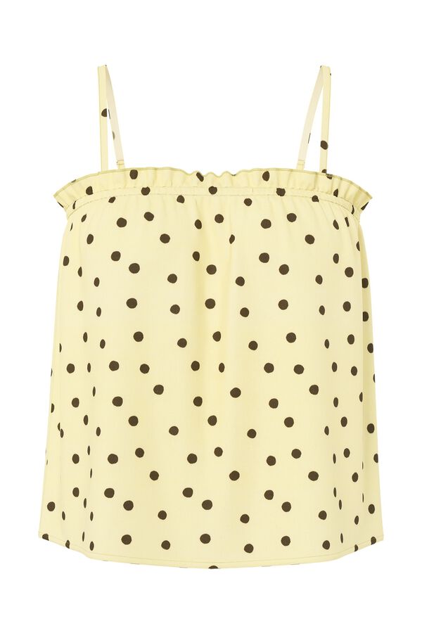 Pieces Polka-dot strap top printed